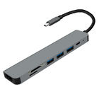 MacBook 7 In 1 HDMI SD TF Usb C Stasiun Pengisian Docking